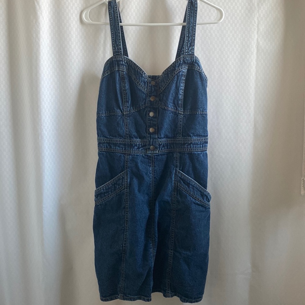 100% Cotton Dark Wash Denim Dress